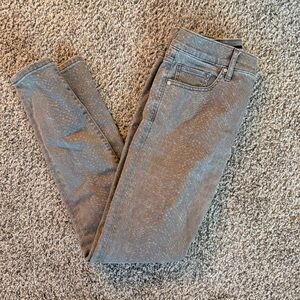 Express Snakeskin Gray High-Waisted Jeans 6R skinny jeans